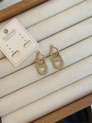 Uravas Store Taşlı Küpe - Altın