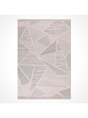Crea Acik Bej Acik Gri Modern Geometrik Salon Halisi