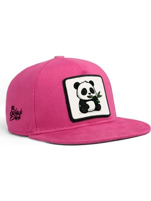 BlackBörk Hip Hop Kids Panda Logolu Pembe Çocuk Beyzbol Şapka