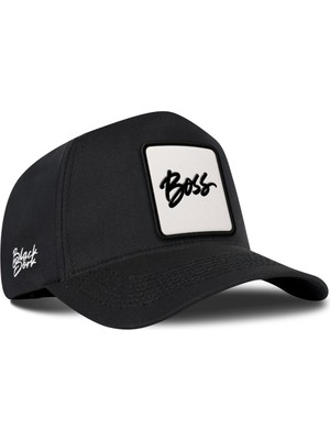 Boss Logolu Siyah Beyzbol Şapka