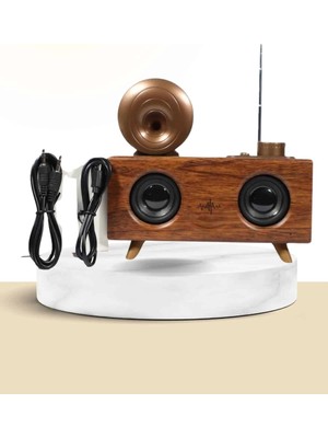 Renas Store Nostaljik Radyo Bluetooth Bağlantılı Şarjlı Yüksek Ses Kaliteli