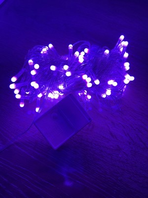 Pileli Store 10M 100 LED Damla Uçlu Pembe Işık Şeffaf Kablo