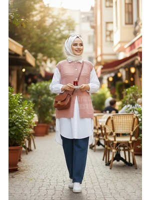 TeknoKapsül Çeyizlik Simli Robalı Yelek Düğmeli, Uçan Yelek Modeli Çeyizlik Yelek