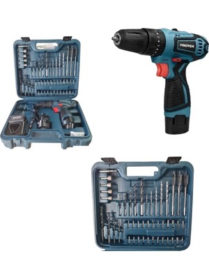 St. Morritz Pst 352 Kit Şarjlı Darbeli Matkap Seti 52 Parça