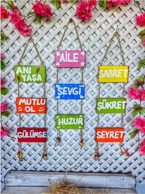St. Morritz 3 Set,toplam 9 Parça 8×15 Cm.lik Pano Set,bahçe, Ağaç, Balkon,duvar Dekoru