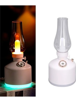 Renas Store Vintage Dekoratif Gaz Lambası Görünümlü Aromaterapi Difüzör 1200 Mah USB Şarjlı