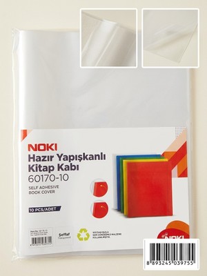 Renas Store Hazır Yapışkanlı Kitap Kabı 10 Adet Şeffaf