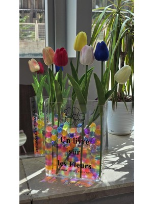Renas Store Laleler ve Kitap Vazo Evin Süslü Çiçeğinden