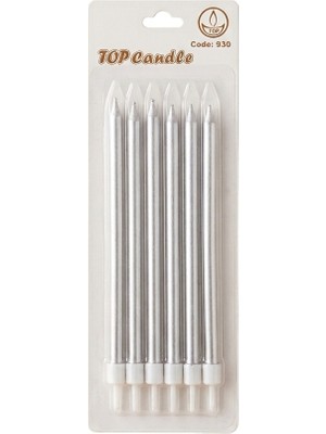 Renas Store Top Candle  Pasta Mumu 6 Adet – Doğum Günü ve Parti Kutlama Seti No:5