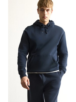 DeFacto Regular Fit Kapüşonlu İçi Yumuşak Tüylü Kanguru Cepli Basic Sweatshirt X8283AZ26AU