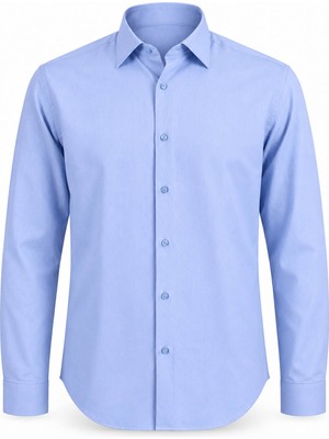 Trender Portekiz Slimfit Uzun Kol Mavi Erkek Gömlek 27KR80000003