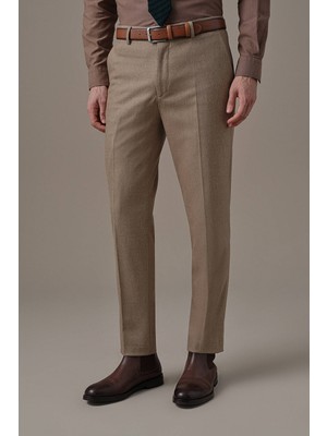 Hemington Yün Kaşmir Camel Flanel Pantolon