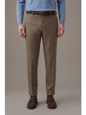 Hemington Saf Yün Tütün Rengi Chino Jogger Pantolon