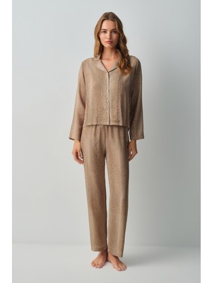 Suwen Wild Gömlek Yaka Pijama Takımı