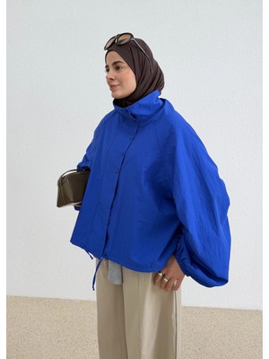 Moda Aksa 508418 Flw Bomber Gömlek Saks Mavi