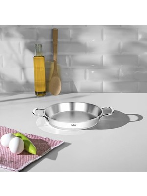 Nehir Silver Çelik Italyan Omlet Sahan 16 cm Kapaksız