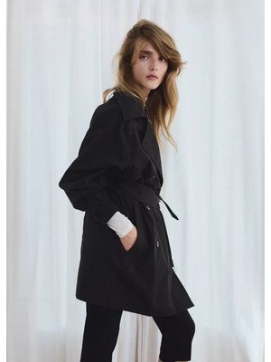 Mango Kemerli Midi Trençkot
