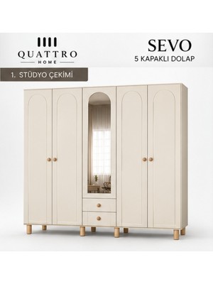 Quattro Home Sevo 5 Kapaklı Dolap