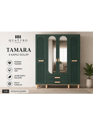 Quattro Home Tamara 4 Kapaklı Dolap