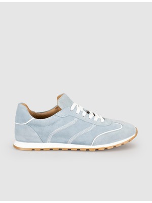 Cabani Mavi Hakiki Deri Kadın Casual Sneaker