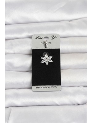 Pileli Store 316L Cerrahi Çelik Lotus Model Göbek Piercing TJ-PR1378