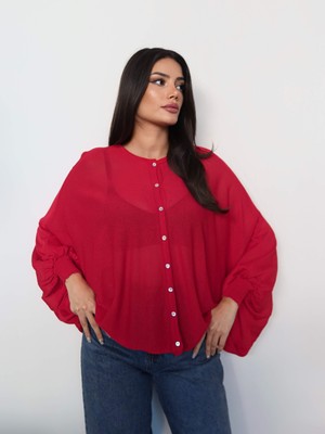 Esra Helvacı Transparan Pelerin Hırka