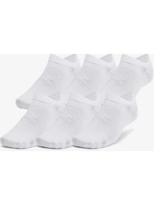 Under Armour 1382611-001 Essential No Show 6pk Unisex Çorap