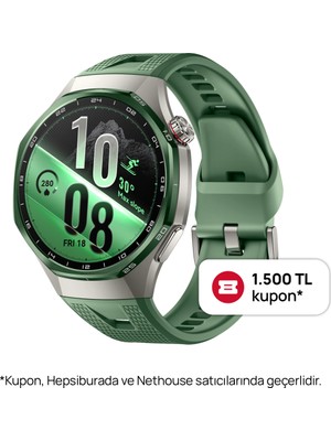Huawei Watch GT 7 Pro 46 mm Akıllı Saat - Yeşil, Titanyum Kasa, iOS me Android Uyumlu, EKG, Nano Seramik Bezel, 21 Güne Varan Pil Ömrü