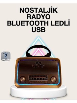 Genel Tedarik Ahşap Nostaljik Radyo Bluetooth USB Sd Kart Destekli
