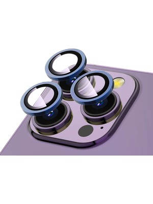 Case 4U iPhone 15 Pro Max  CL-12 Premium Safir Parmak İzi Bırakmayan Anti-Reflective Kamera Lens Koruyucu - Midnight