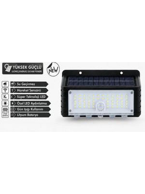Pileli Store 44 LED Güneş Enerjili Hareket Sensörlü LED Duvar Lambası PD672