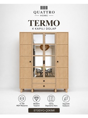 Quattro Home Termo 4 Kapaklı Dolap