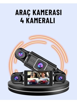 Genel Tedarik 170° Geniş Açı 4 Kameralı Araç Kamerası Hareket Algılamalı