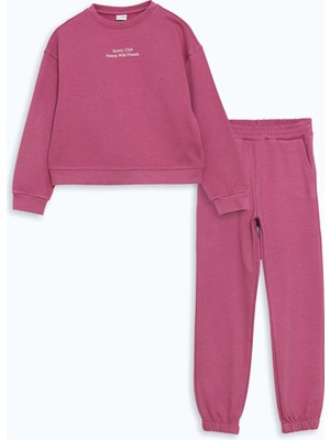 LC Waikiki Lcw Kids Bisiklet Yaka Kız Çocuk Eşofman Takım