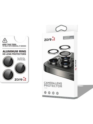 Alan Tech iPhone 16 Pro Kamera Lens Koruyucu Safir Görüntü Kalitesini Bozmayan Parlama Önleyici Premium Alt
