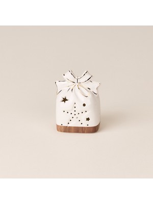 Evidea Deco Stella Pilli Mum - Beyaz - 8x7 cm