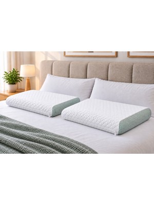 Rehome -2li Set- Visco Tombul Ortopedik Yastık (65X35X13CM)