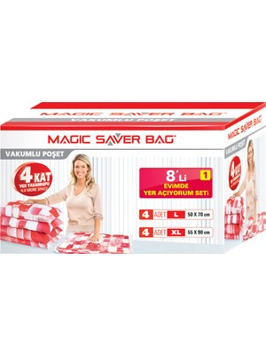 Magic Saver Bag 8 li "Evimde Yer Açıyorum" Seti - 1 li