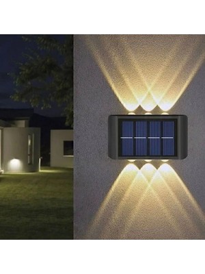 Pileli Store Aplik Güneş Enerjili Solar Bahçe Lambası Çift Yönlü