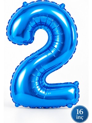 Atölye Mi 2 Yaş Mavi Rakam Folyo Balon 16 Inç