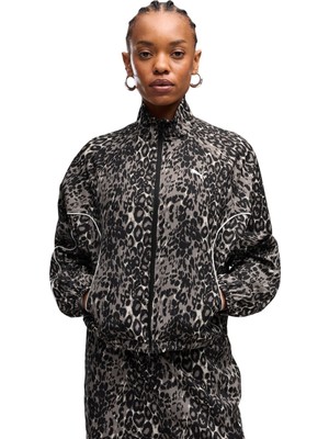 Puma Sport Animal Fz Jacket Kahverengi Kadın Eşofman Üstü