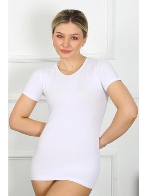 Çamaşır Kenti Bayan Kısa Kol Body Beyaz