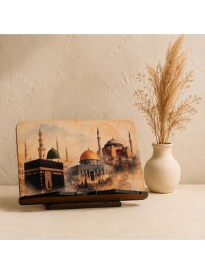 İsfahanTA Ahşap Kitap Okuma Standı Masaüstü Geleneksel Dikdörtgen Rahle MDF Malzeme