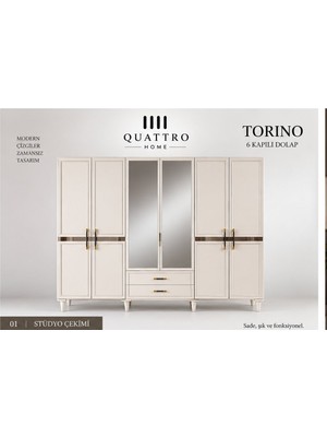 Quattro Home Torıno 6 Kapaklı Dolap