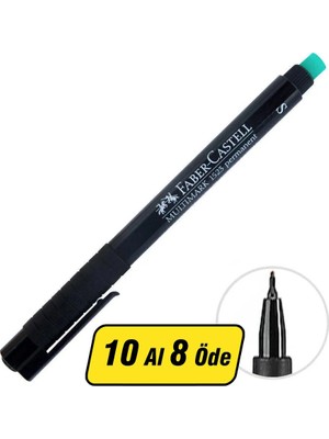 Faber-Castell 1523 Permanent Asetat Kalem Siyah S Uç - 10 Al 8 Öde
