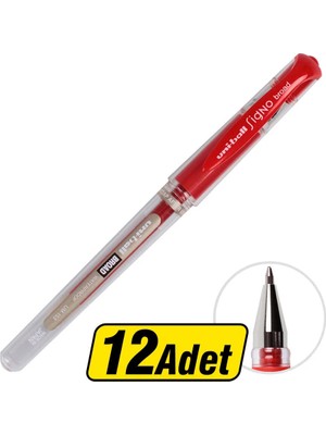 5 Adet Uni-Ball UM-153 Signo Broad Imza Kalemi 1.0 mm Kırmızı 12 Adet - 12 Al 10 Öde