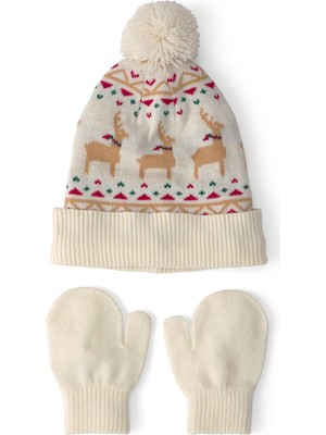 Carter's Kız Bebek Bere Eldiven Set 0 Ay-24 Ay Gri