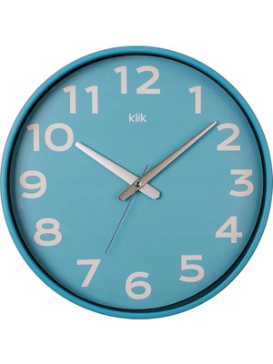 Klik Simplex Duvar Saati 38 cm Mavi