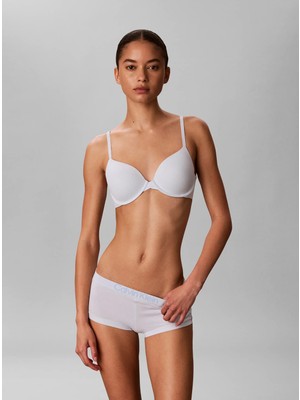 Calvin Klein Kadın / Kız Beyaz Calvin Klein Boyshort 5pk, Irk Beyaz Kadın 5'li Boxer