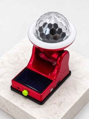 Eco Lounge 360° Rgb LED Disco Işığı Ayarlanabilir Başlıklı Güneş Enerjili Projektör Lamba